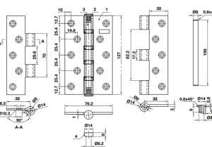 Bản lề lá BAUMA Inox mờ (201) 127x76x3mm 926.20.352 - 3