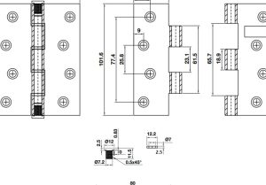 Bản lề lá BAUMA Inox mờ (304) 102x76x2.5mm 926.20.346 - 3