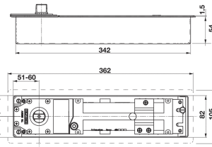 Bản lề sàn GEZE TS 550NV 300kg 932.10.061 - 3