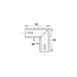 Bas nối thanh treo 90 độ Hafele 981.52.796 - 3