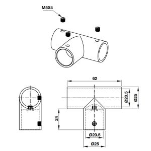 Bas nối thanh treo BAUMA 981.77.991 - 3