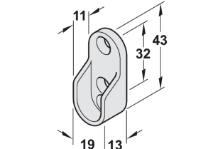 Bas treo cuối Häfele 803.33.757 màu niken - 3
