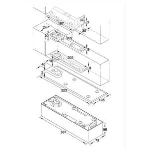 Bộ kẹp thẳng tâm Hafele 932.86.932 - 4 Bộ kẹp thẳng tâm Hafele 932.86.932 - 3