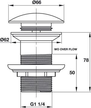 Bộ xả pop-up không có xả tràn Häfele 589.25.986 - 3