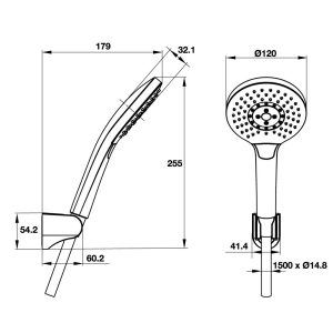 Bộ sen tay AIRSENSE Hafele 485.60.051 - 4 Bộ sen tay AIRSENSE Hafele 485.60.051 - 3
