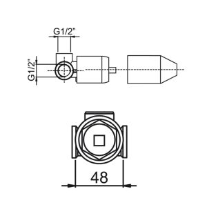 Bộ âm cho bộ trộn âm tường 1 đường nước 485.60.991 - 3