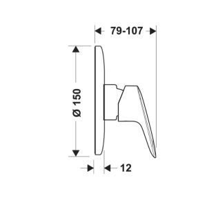 Bộ trộn sen âm Logis 589.52.417 - 3