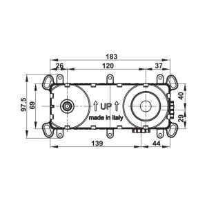 Bộ âm cho vòi chậu rửa gắn tường 589.10.984 - 9