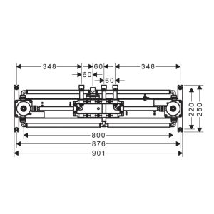 Bộ âm cho Sen trần AXOR ShowerSolution ShowerHeaven 1200/300 – 10922180 589.52.219 - 4