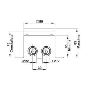 Bộ âm cho bộ trộn bồn tắm đặt sàn 589.10.199 - 4