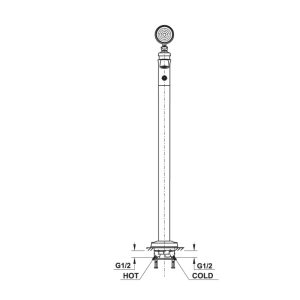 Bộ trộn bồn tắm đặt sàn Kyoto 589.35.033 - 7 Bộ trộn bồn tắm đặt sàn Kyoto 589.35.033 - 6