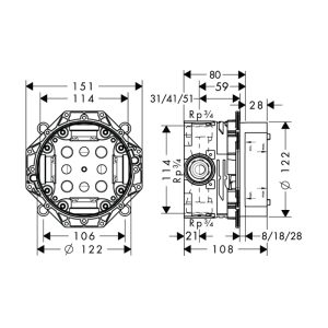 Bộ trộn bồn tắm âm AXOR Citerrio E 589.54.808 - 6