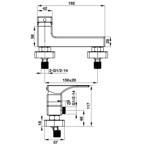 Bộn trộn sen tắm lắp nổi REGAL Häfele 495.61.123 - 3