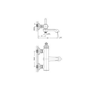 Bộ trộn nổi 2 đường nước Kyoto màu đồng 589.35.036 - 3
