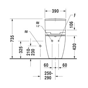 Bồn cầu một khối Me By Starck với Sensowash 588.46.412 - 8 Bồn cầu một khối Me By Starck với Sensowash 588.46.412 - 7