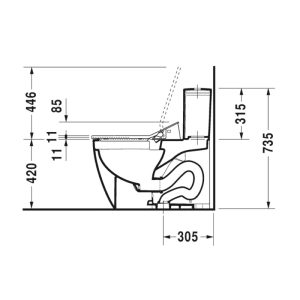 Bồn cầu một khối Me By Starck với Sensowash 588.46.412 - 6 Bồn cầu một khối Me By Starck với Sensowash 588.46.412 - 5