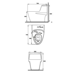 Bồn cầu một khối ICONIC Hafele 588.79.400 - 5 Bồn cầu một khối ICONIC Hafele 588.79.400 - 4