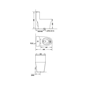 Bồn cầu một khối Sapporo HAFELE 588.79.406 - 4 Bồn cầu một khối Sapporo HAFELE 588.79.406 - 3