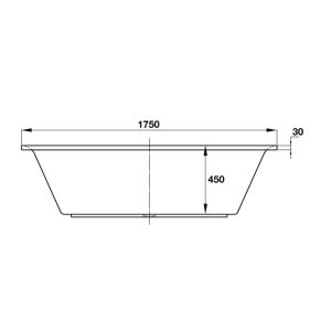 Bồn tắm âm vuông Hafele – D1750 x R770 x C470 mm 588.55.611 - 6 Bồn tắm âm vuông Hafele – D1750 x R770 x C470 mm 588.55.611 - 5