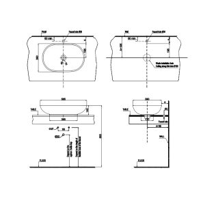 Chậu sứ đặt bàn Sapporo 585 588.79.030 - 4 Chậu sứ đặt bàn Sapporo 585 588.79.030 - 3