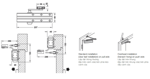Cùi chỏ hơi Hafele 80kg có dừng 931.84.639 - 8 Cùi chỏ hơi Hafele 80kg có dừng 931.84.639 - 7