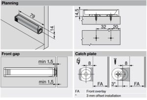 Đế cho Tip On Blum loại dài màu đen 356.04.312 - 3