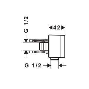 Phụ kiện cấp nước có giá đỡ sen AXOR One 589.52.701 - 6
