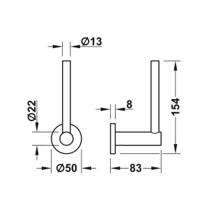 Giá treo giấy vệ sinh Hafele 980.60.882 - 3