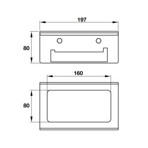 Giá treo giấy vệ sinh có kệ Hafele 983.56.001 - 6