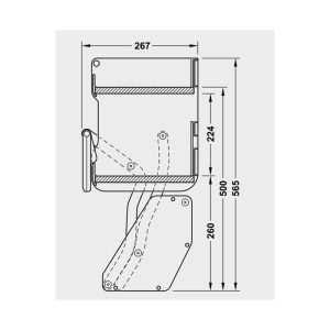 Kệ nâng hạ iMOVE màu đen khay đôi 504.68.323 - 4