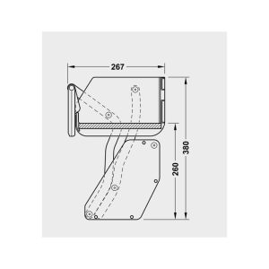 Kệ nâng hạ iMOVE màu đen Khay đơn 504.68.315 - 4