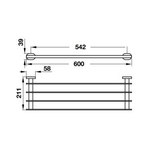Kệ để khăn tắm Häfele 495.80.115 - 4 Kệ để khăn tắm Häfele 495.80.115 - 3