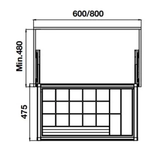 Khay đựng trang sức Hafele 800mm màu trắng 807.95.803 - 5 Khay đựng trang sức Hafele 800mm màu trắng 807.95.803 - 4