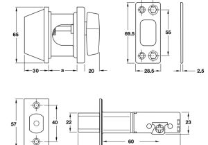 Khoá cóc 1 đầu chìa 1 đầu vặn Hafele – loại lớn 911.64.274 - 3