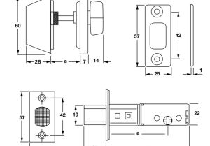 Khoá cóc 1 đầu chìa 1 đầu vặn Hafele – loại nhỏ 911.22.395 - 3