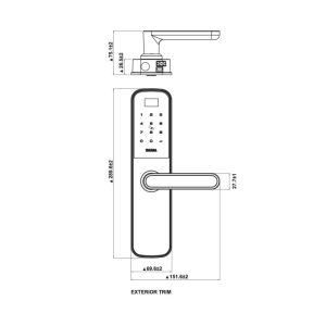 Khóa điện tử BAUMA BM600 Thân khóa nhỏ 912.20.394 - 21 Khóa điện tử BAUMA BM600 Thân khóa nhỏ 912.20.394 - 20