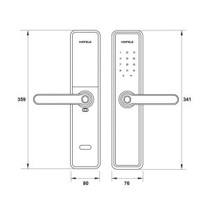 Khóa vân tay Hafele DL7600 màu đồng bóng 912.20.231 - 4
