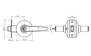 Bộ Khóa Tay Nắm Gạt 2 Chức Năng Hafele 489.10.820 - 20 Bộ Khóa Tay Nắm Gạt 2 Chức Năng Hafele 489.10.820 - 19
