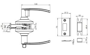 Bộ Khóa Tay Nắm Gạt 2 Chức Năng Hafele 489.10.820 - 22 Bộ Khóa Tay Nắm Gạt 2 Chức Năng Hafele 489.10.820 - 21