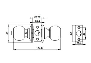 Khoá tay nắm tròn cửa vệ sinh BAUMA 911.83.921 - 4 Khoá tay nắm tròn cửa vệ sinh BAUMA 911.83.921 - 3