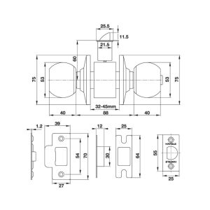 Bộ 3 khóa tròn và chìa chủ Häfele DIY 489.93.252 - 4 Bộ 3 khóa tròn và chìa chủ Häfele DIY 489.93.252 - 3