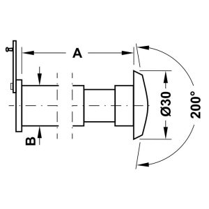 Mắt thần cho cửa gỗ Hafele 35-55mm 959.00.094 - 4 Mắt thần cho cửa gỗ Hafele 35-55mm 959.00.094 - 3
