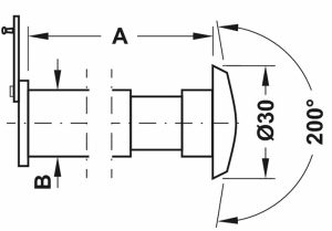 Mắt thần cho cửa gỗ 35-55mm đồng bóng 959.03.058 - 4 Mắt thần cho cửa gỗ 35-55mm đồng bóng 959.03.058 - 3