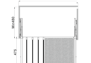 Móc treo quần có rổ Häfele 800mm màu trắng 807.95.831 - 3