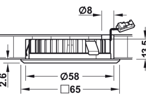 Nắp che lắp âm Vuông 833.72.127 - 3