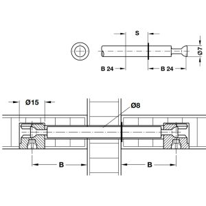 Ốc liên kết cho ván 16mm IXCONNECT MINIFIX 15 Hafele 262.27.805 - 4 Ốc liên kết cho ván 16mm IXCONNECT MINIFIX 15 Hafele 262.27.805 - 3