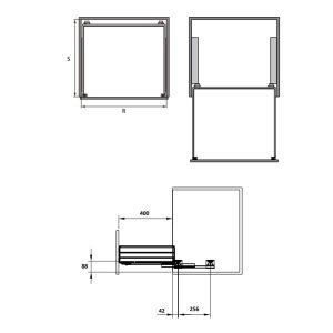 Kệ chén đĩa Hafele kèm ống đựng đũa 800mm 549.08.447 - 3