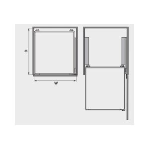 Rổ kéo lọt lòng, cửa bản lề rộng Kessebohmer 500mm Arena style 540.26.665 - 3