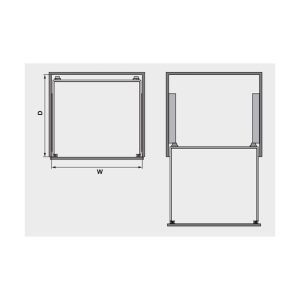 Rổ kéo để xoong nồi gắn âm Kessebohmer 450mm 540.26.654 - 3