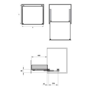 Rổ kéo để xoong nồi Cucina 800mm sơn phủ nano 549.08.827 - 4 Rổ kéo để xoong nồi Cucina 800mm sơn phủ nano 549.08.827 - 3